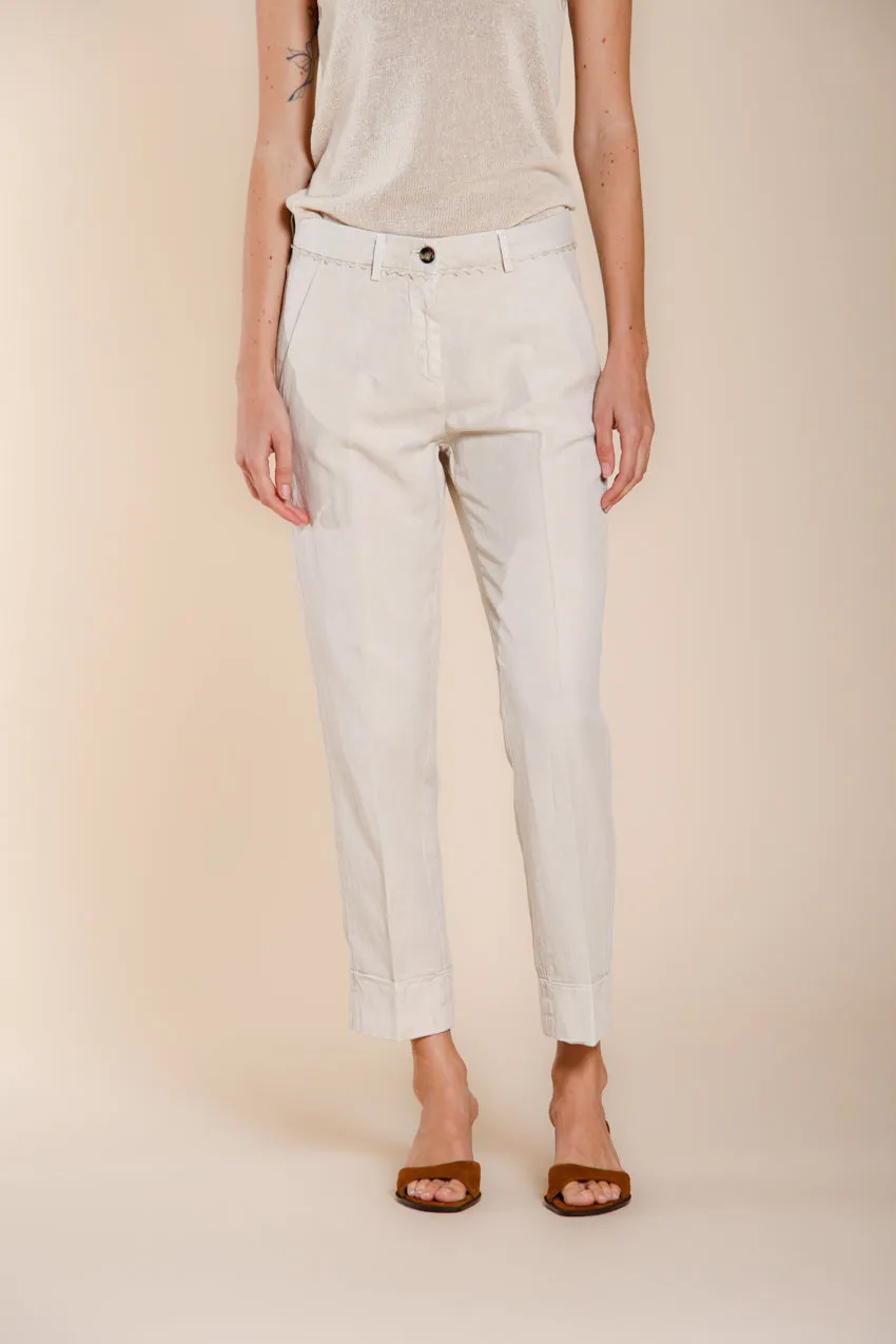 New York Carrot women's chino pants in cotton and linen twill carrot fit sold by Mason's product image thumbnail 2