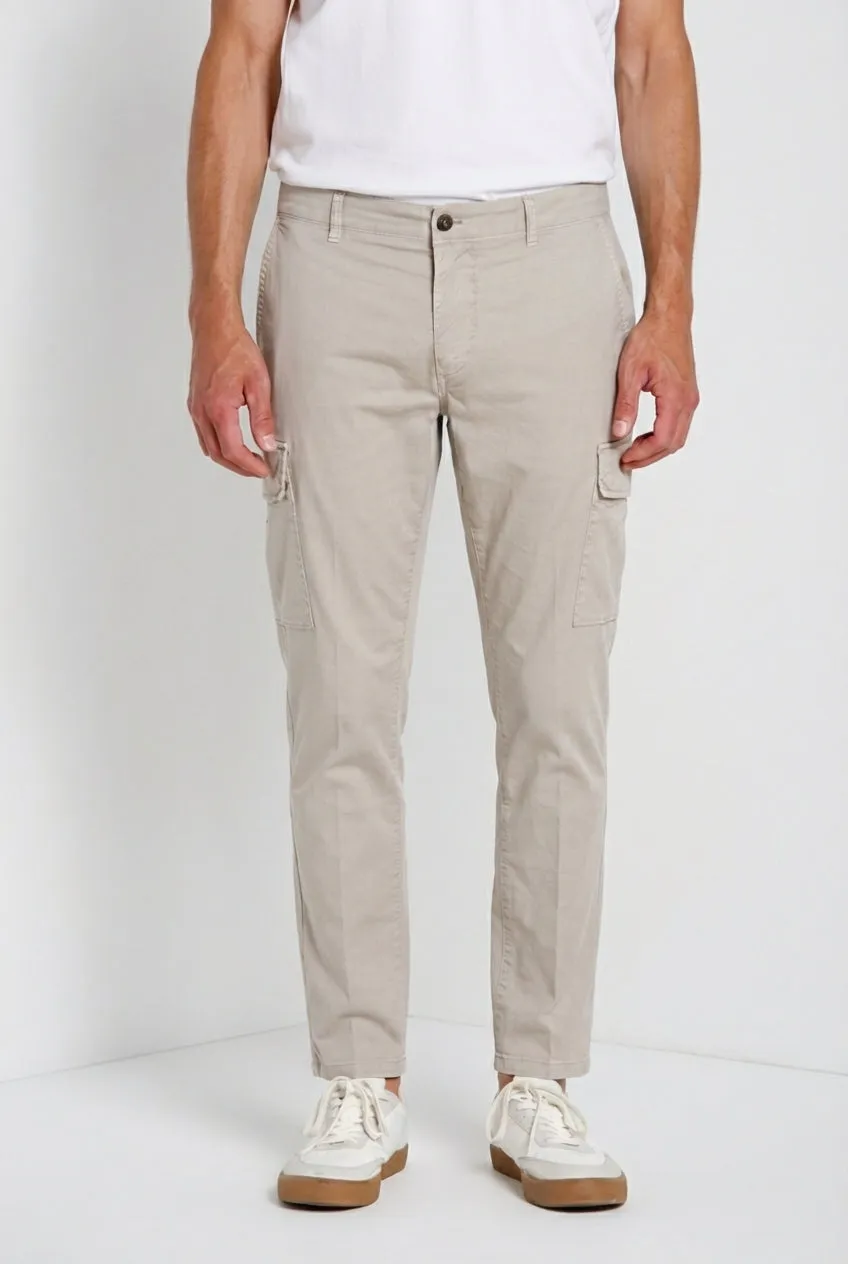 Chile men's cargo pants in stretch gabardine regular fit sold by Mason's