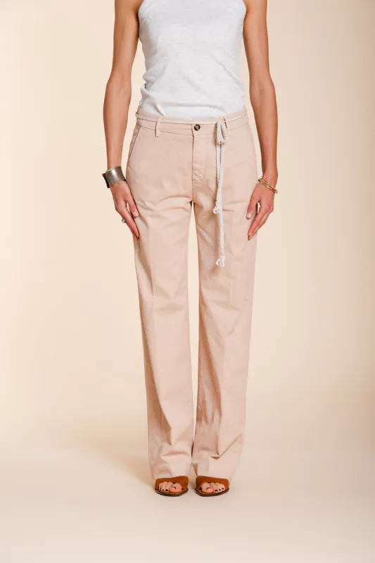 New York Straight women's chino pants cotton and linen twill straight fit made by Mason's