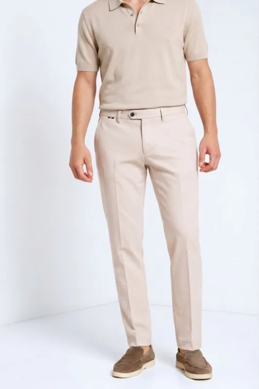 Torino Jog men's chino jogger pants in stretch piqué jersey slim fit made by Mason's