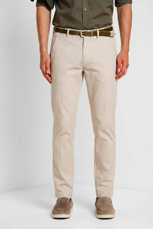 Torino Flex men's chino pants stretch gabardine slim fit ① made by Mason's