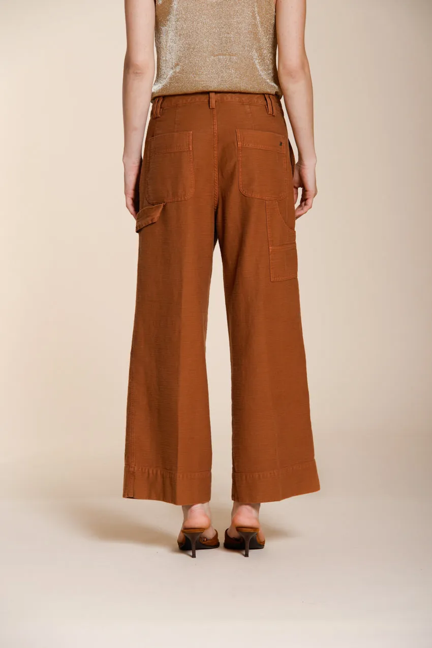 Dallas Wide women's cargo pants in slub cotton straight fit sold by Mason's product image thumbnail 5