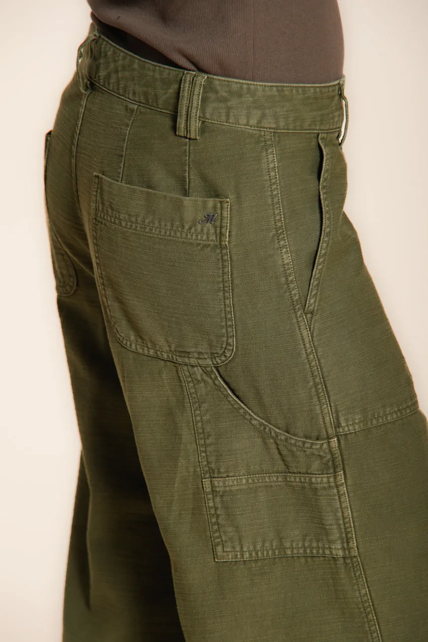 Dallas Wide women's cargo pants in slub cotton straight fit sold by Mason's product image thumbnail 3