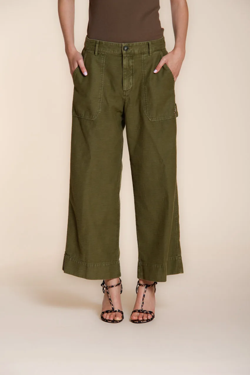 Dallas Wide women's cargo pants in slub cotton straight fit sold by Mason's product image thumbnail 2