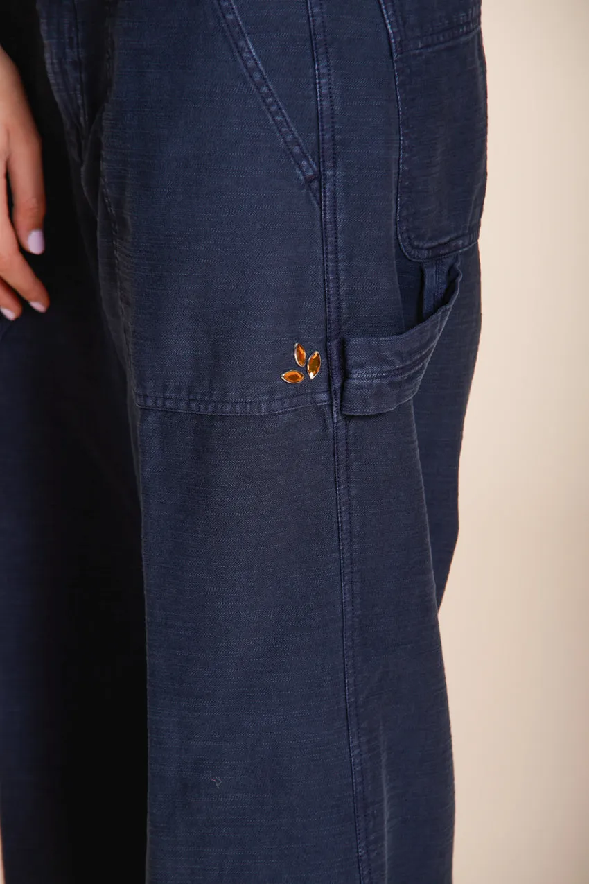 Dallas Wide women's cargo pants in slub cotton straight fit sold by Mason's product image thumbnail 2