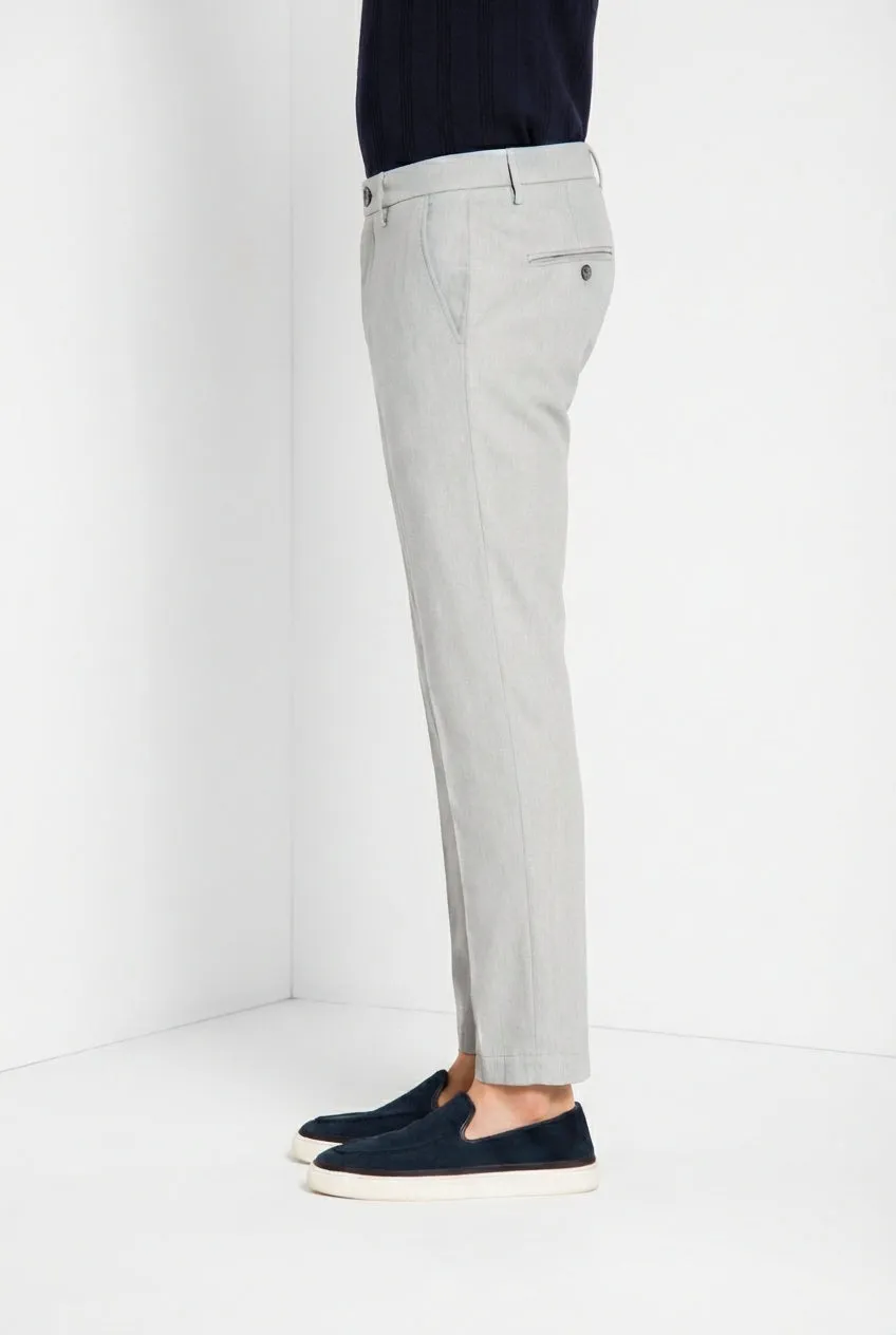 Milano men's chino pants in herringbone extra slim fit sold by Mason's product image thumbnail 4
