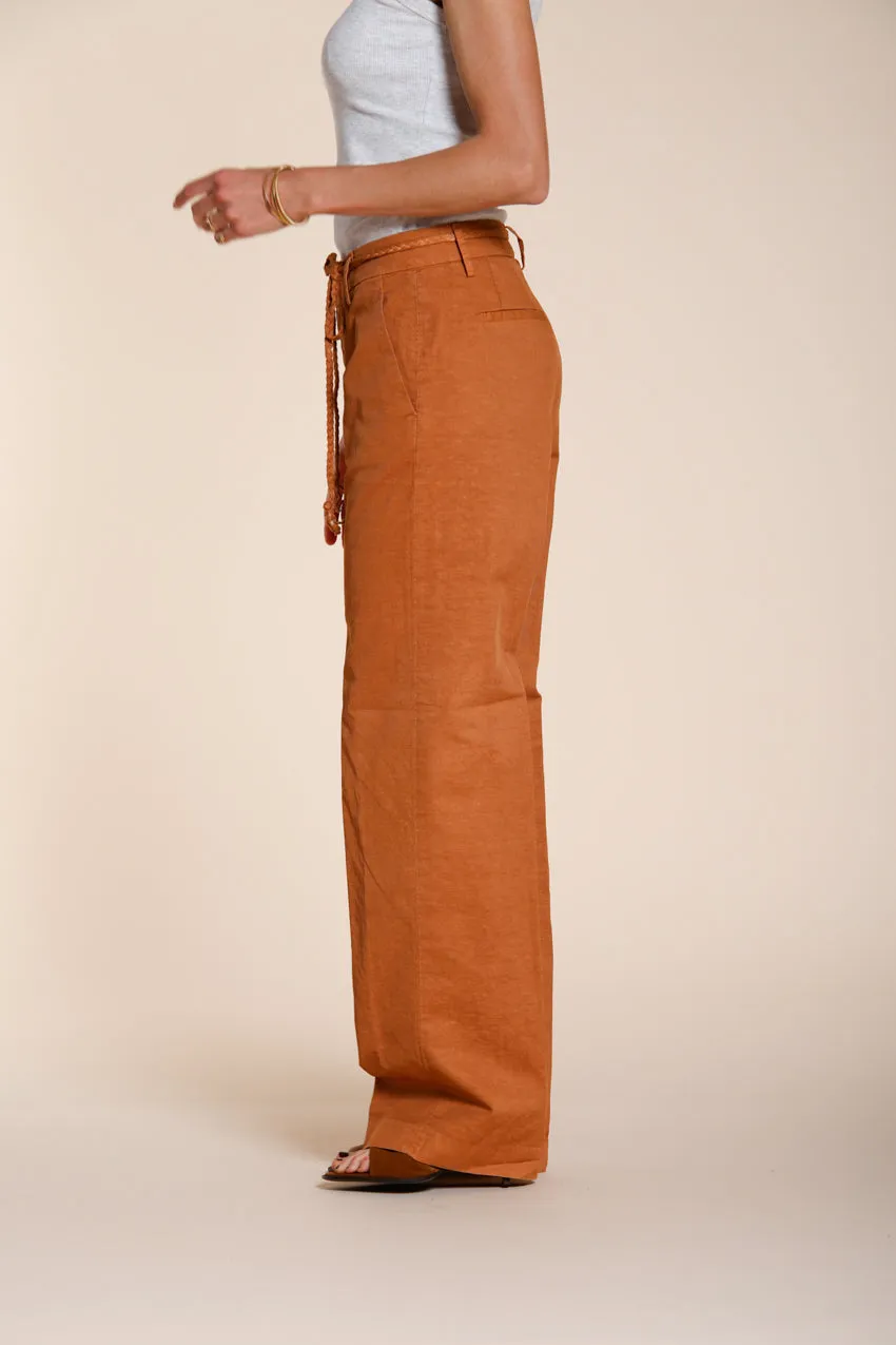 New York Straight women's chino pants in cotton and linen twill straight fit sold by Mason's product image thumbnail 3