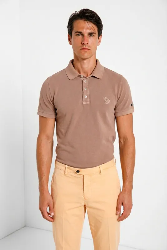 Leopardi delamere men's polo in piqué made by Mason's