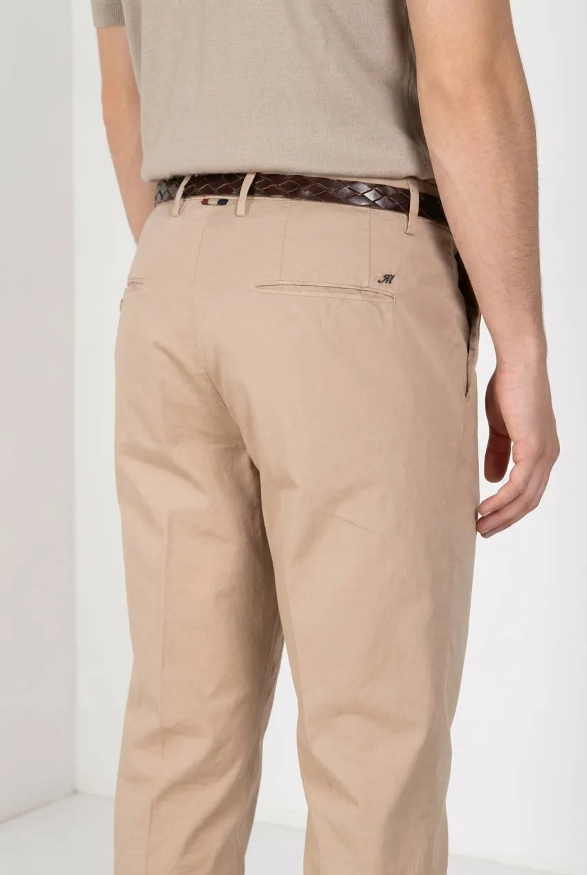 Boston men's chino pants in lightweight stretch twill relaxed fit sold by Mason's product image thumbnail 2