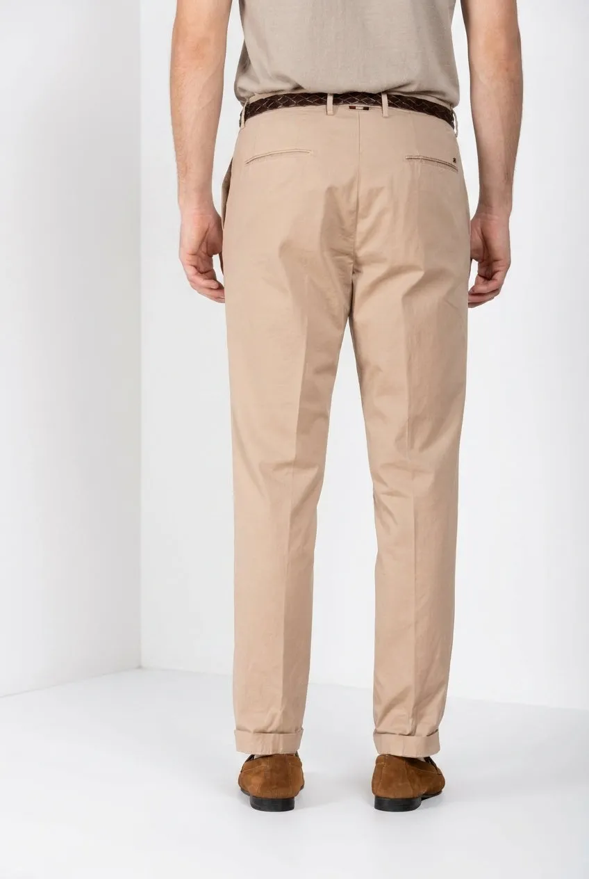 Boston men's chino pants in lightweight stretch twill relaxed fit sold by Mason's product image thumbnail 4