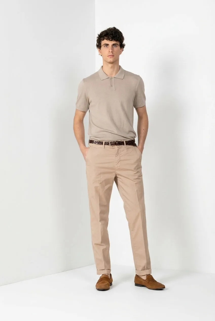 Boston men's chino pants in lightweight stretch twill relaxed fit sold by Mason's product image thumbnail 3
