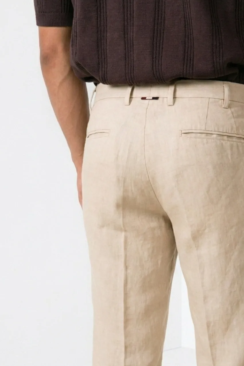 New York Icon Flex men's chino pants in linen and cotton twill regular fit sold by Mason's product image thumbnail 5