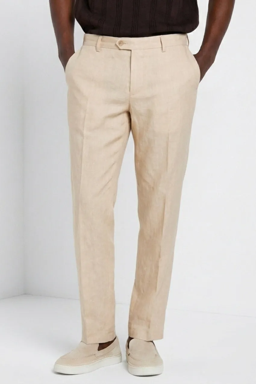 New York Icon Flex men's chino pants in linen and cotton twill regular fit sold by Mason's product image thumbnail 2