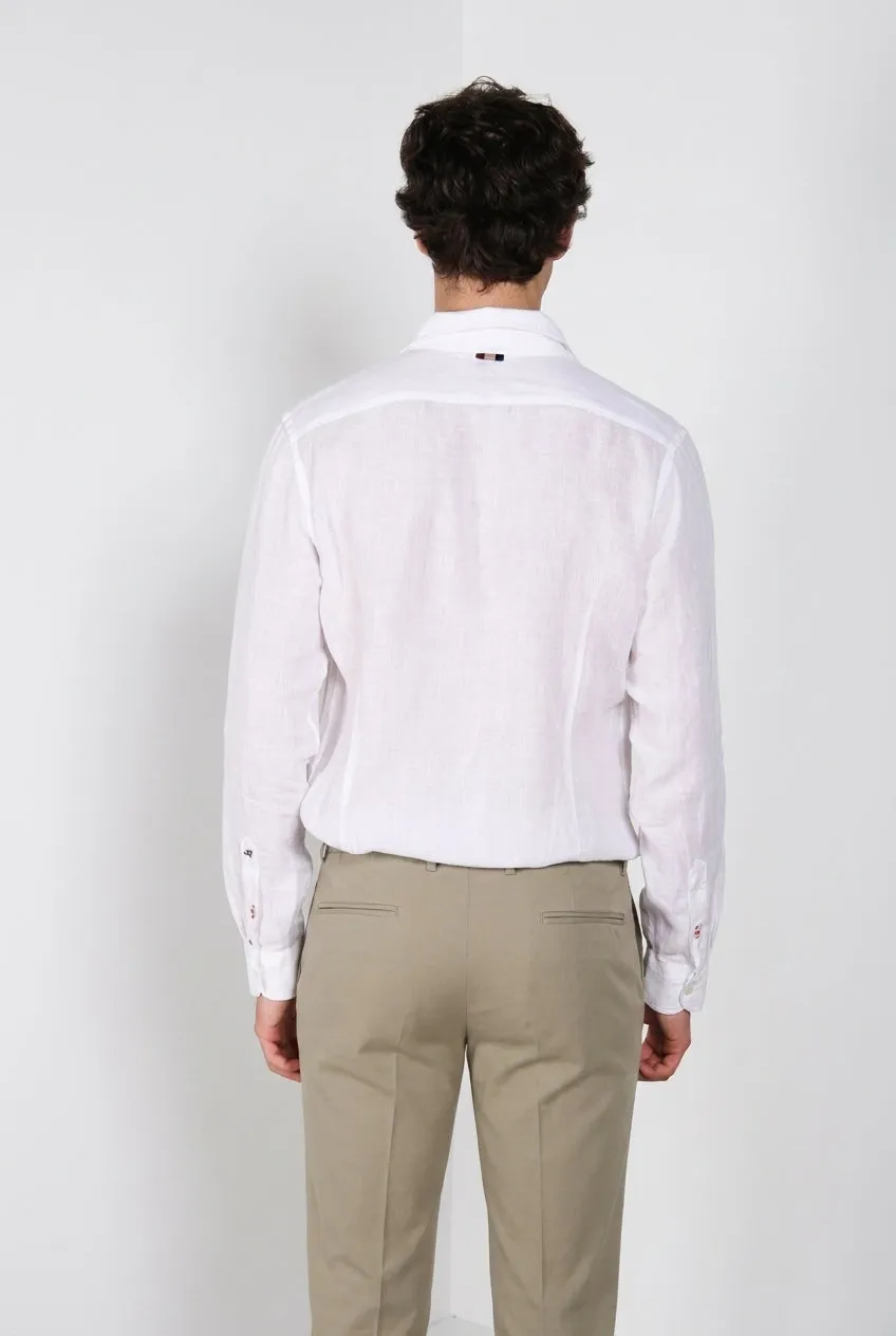 Torino men's shirt in linen canvas ① sold by Mason's product image thumbnail 5