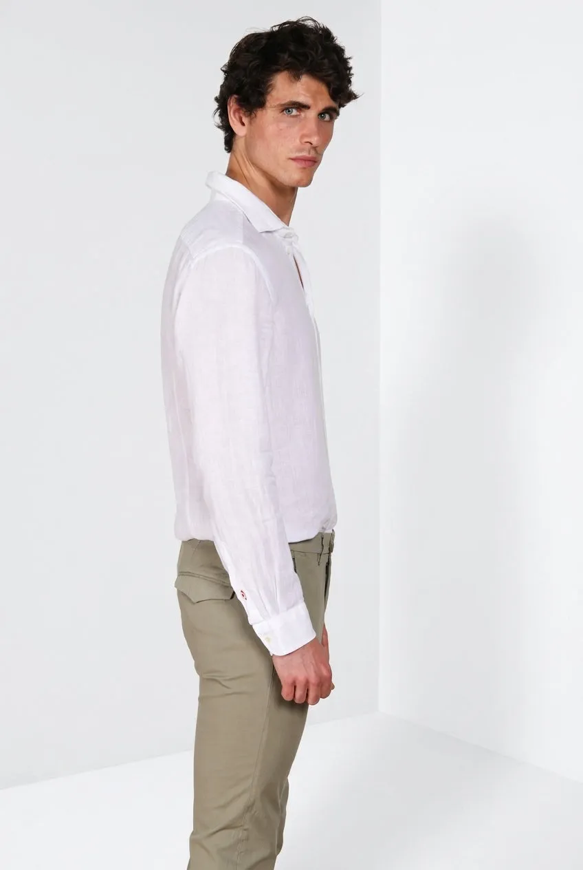 Torino men's shirt in linen canvas ① sold by Mason's product image thumbnail 4