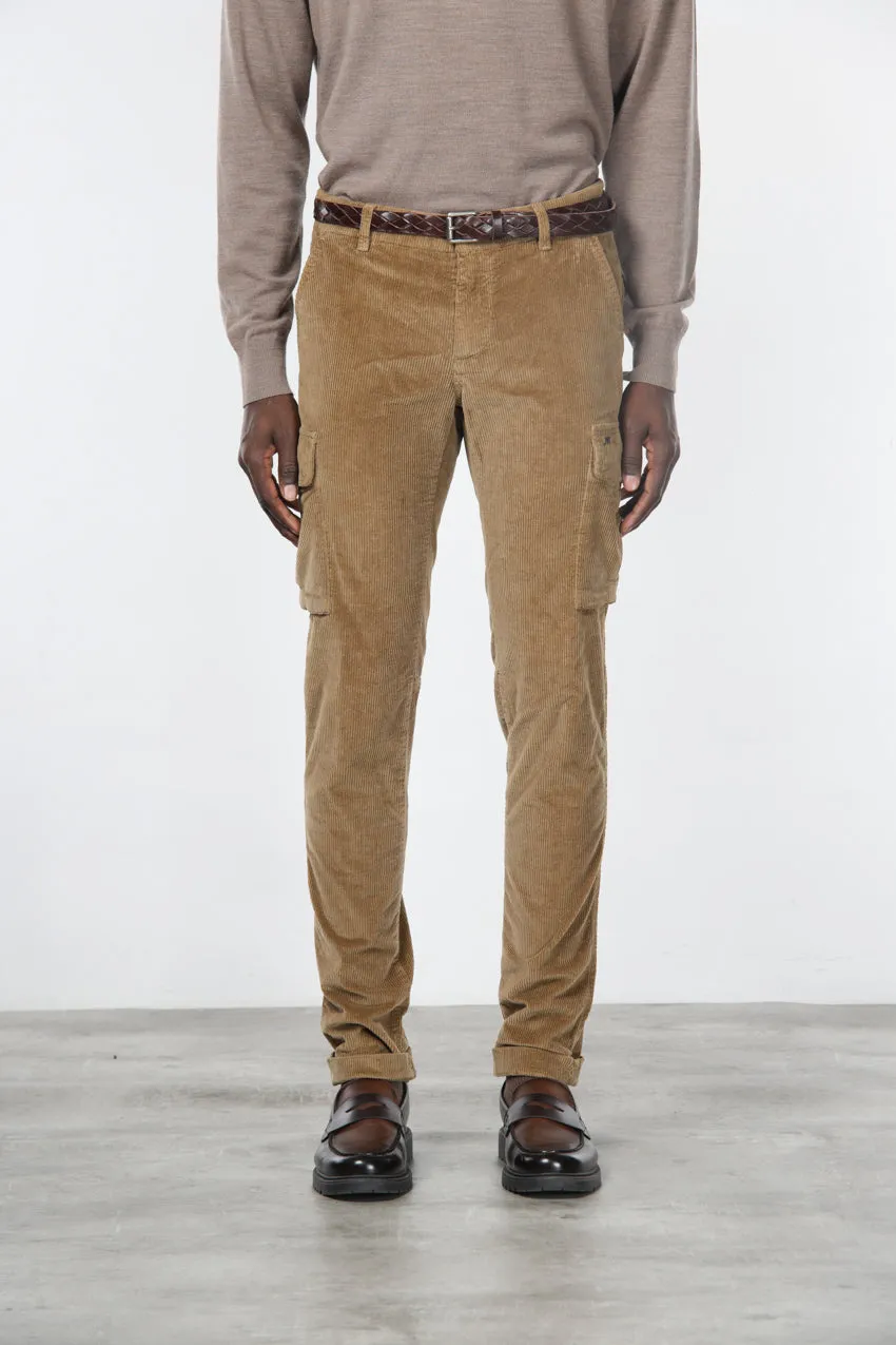 Chile men's cargo trousers/pants in 500-wale corduroy, extra slim fit ① sold by Mason's