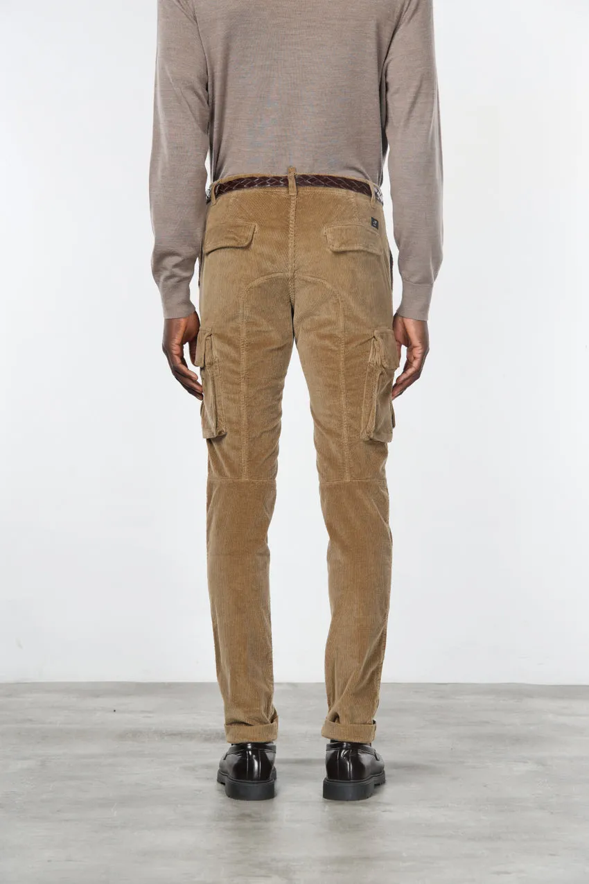 Chile men's cargo trousers/pants in 500-wale corduroy, extra slim fit ① sold by Mason's product image thumbnail 4