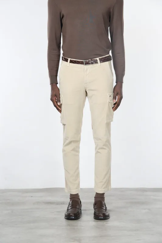 Chile cargo pants for men in 500-wale corduroy, extra slim fit ① made by Mason's