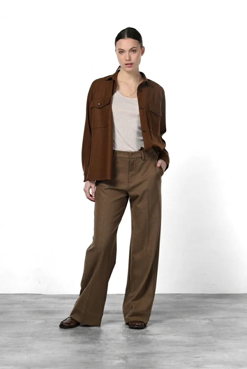 New York Studio Tailored women’s chino pants in flannel jersey with straight fit sold by Mason's product image thumbnail 2