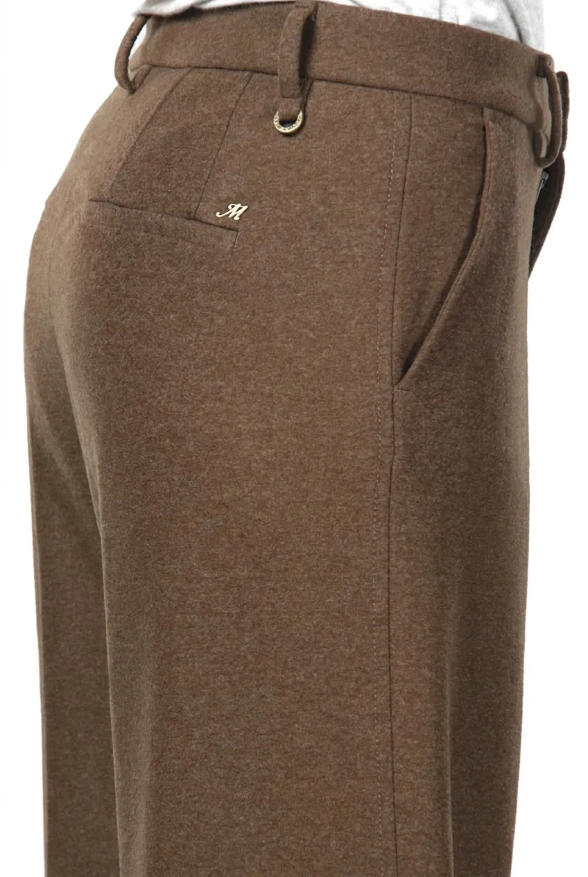 New York Studio Tailored women’s chino pants in flannel jersey with straight fit sold by Mason's product image thumbnail 3