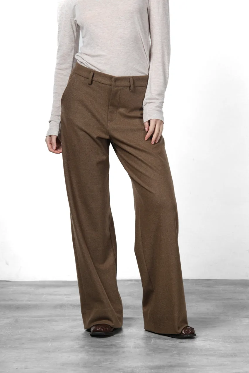 New York Studio Tailored women’s chino pants in flannel jersey with straight fit sold by Mason's product image thumbnail 5