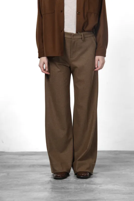 New York Studio Tailored women’s chino pants in flannel jersey with straight fit made by Mason's