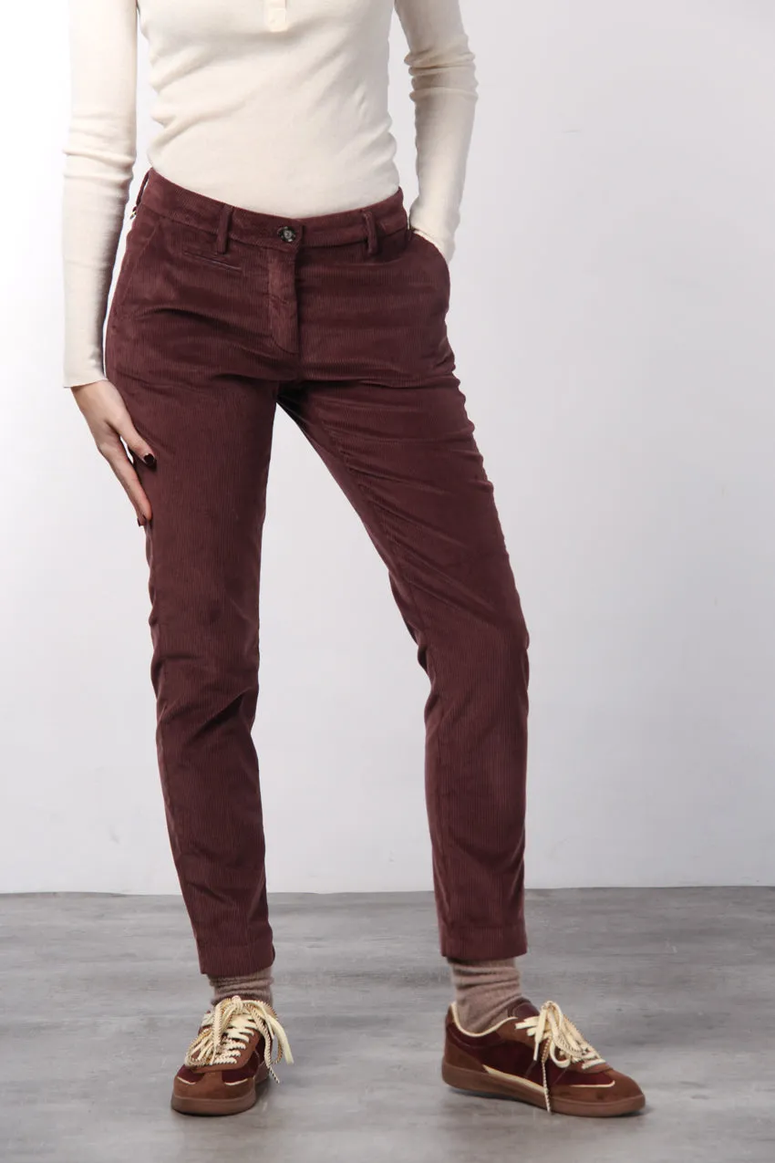 New York Slim women’s chino pants in wide-wale velvet with slim fit ① sold by Mason's product image thumbnail 4