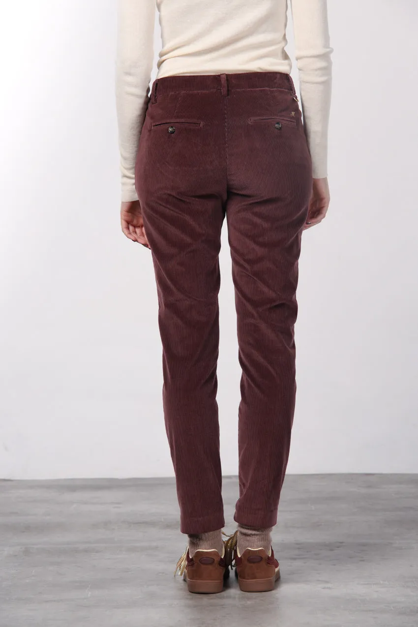 New York Slim women’s chino pants in wide-wale velvet with slim fit ① sold by Mason's product image thumbnail 5