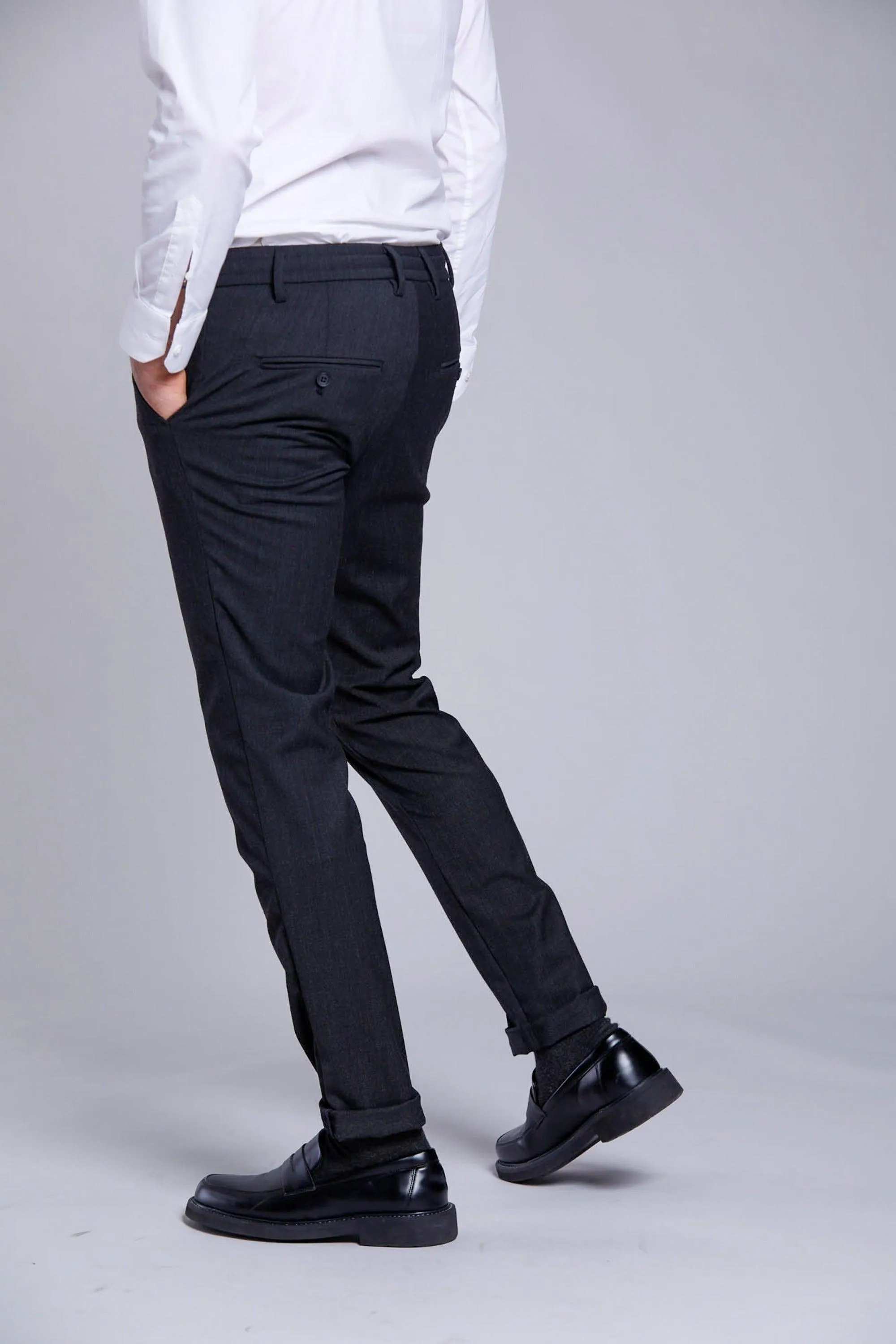 Milano Jogger man plain wool chino pants extra slim sold by Mason's product image thumbnail 2