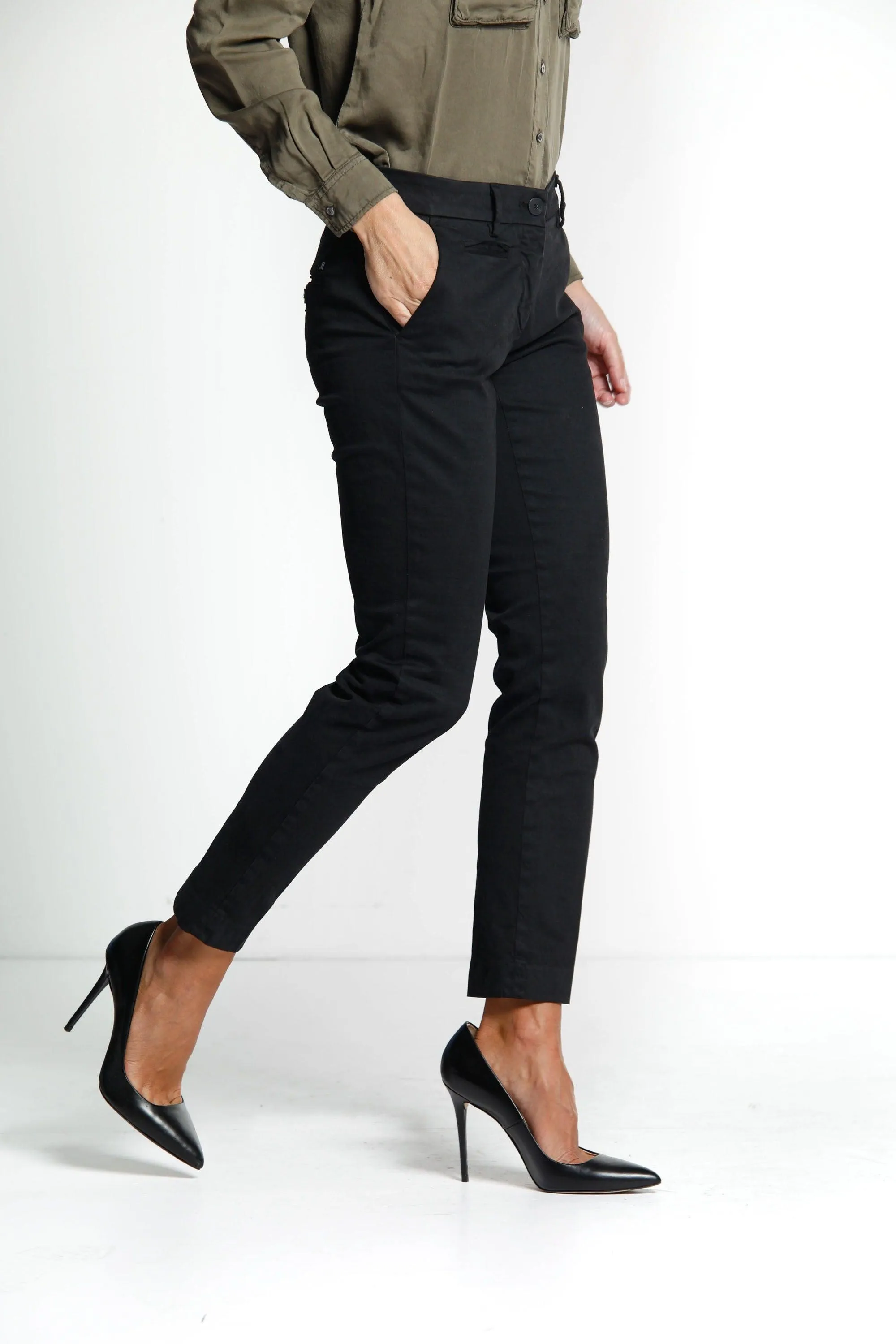 New York Slim woman satin chino pants ① sold by Mason's product image thumbnail 4
