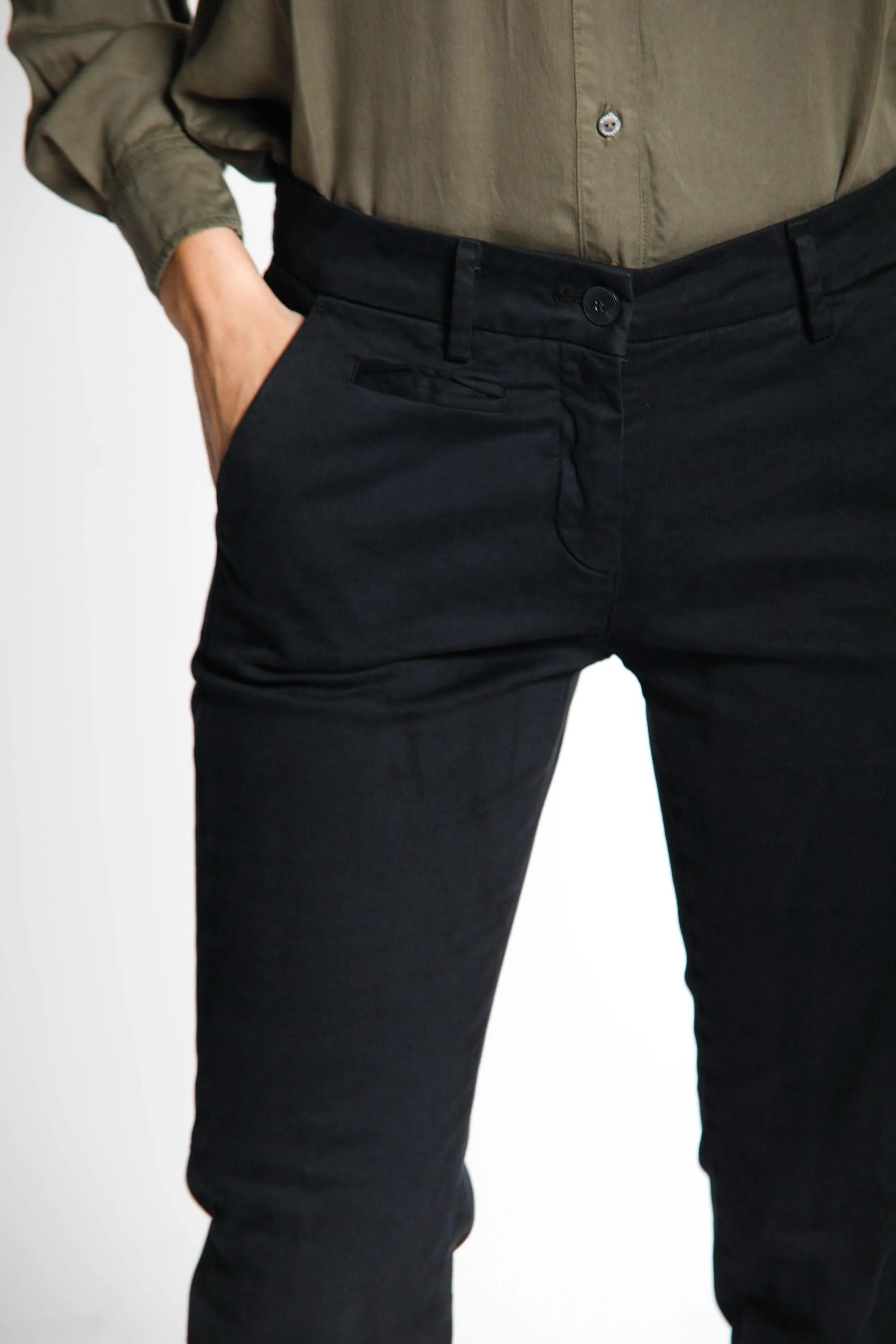 New York Slim woman satin chino pants ① sold by Mason's product image thumbnail 2