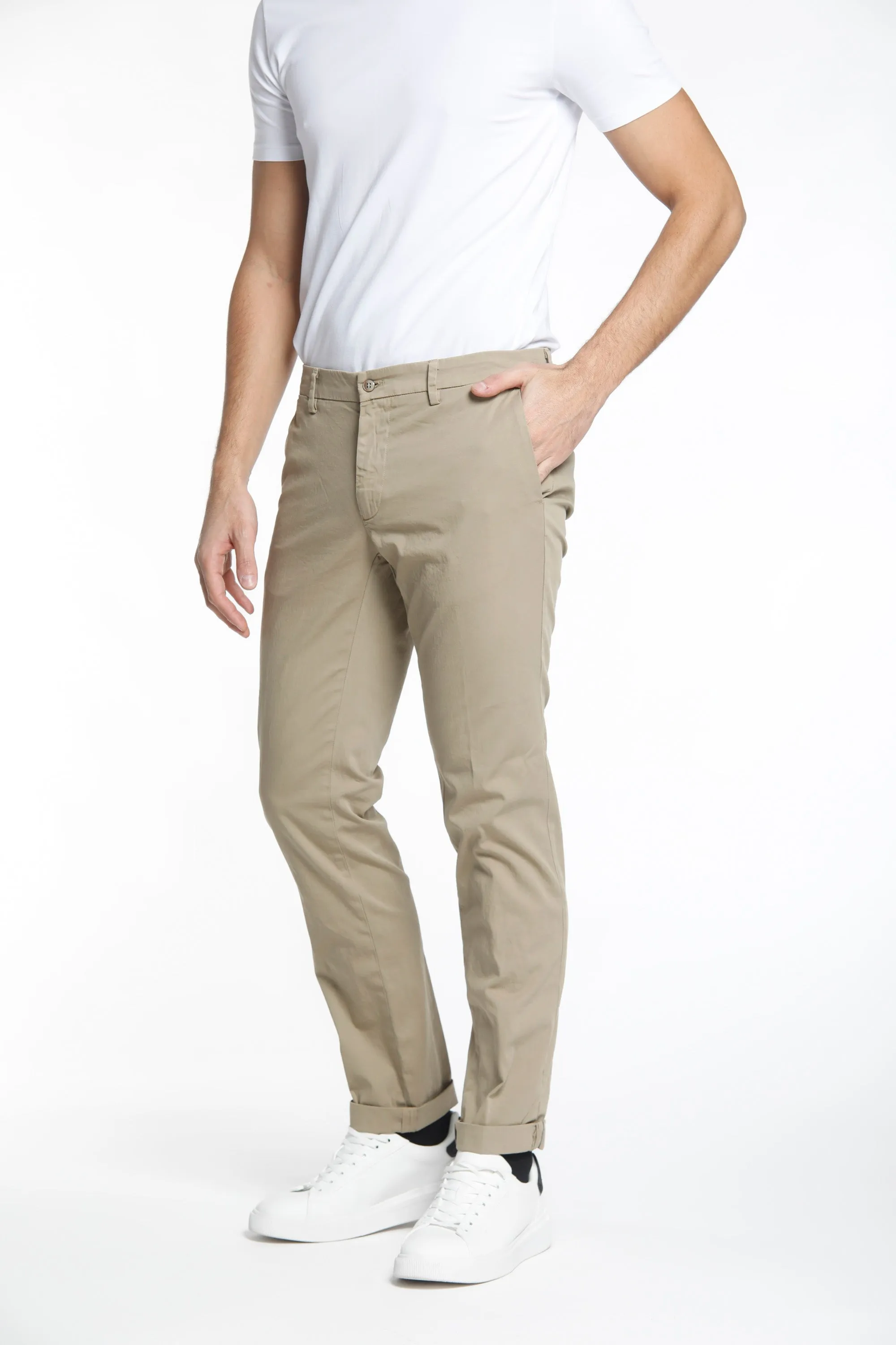 New York man chino pants in stretch satin regular ① sold by Mason's product image thumbnail 2