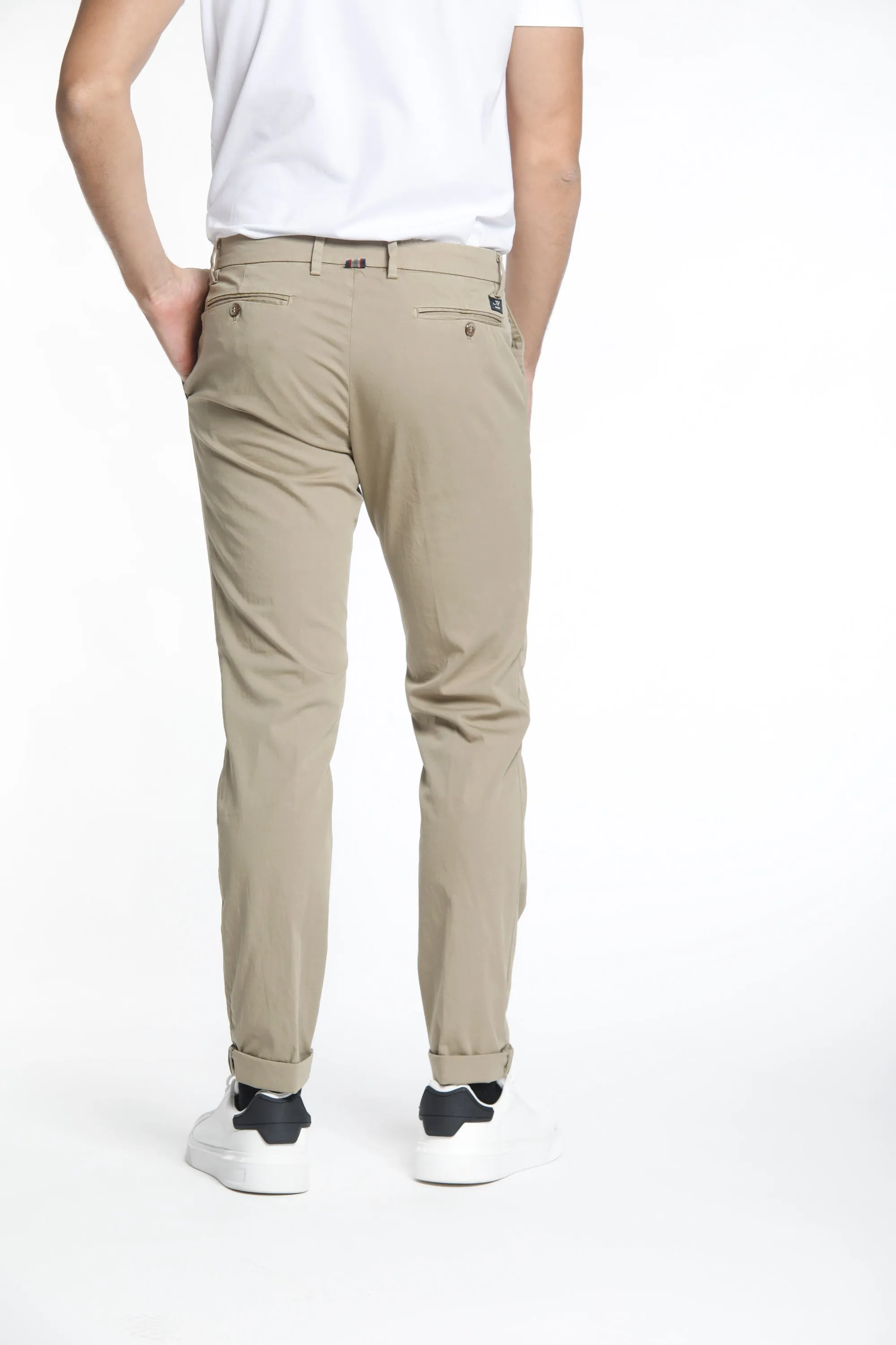 New York man chino pants in stretch satin regular ① sold by Mason's product image thumbnail 3