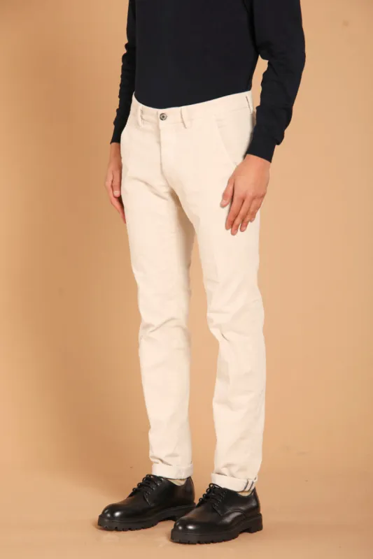 Torino men's chino pants in velvet 1500 striped slim fit ① sold by Mason's