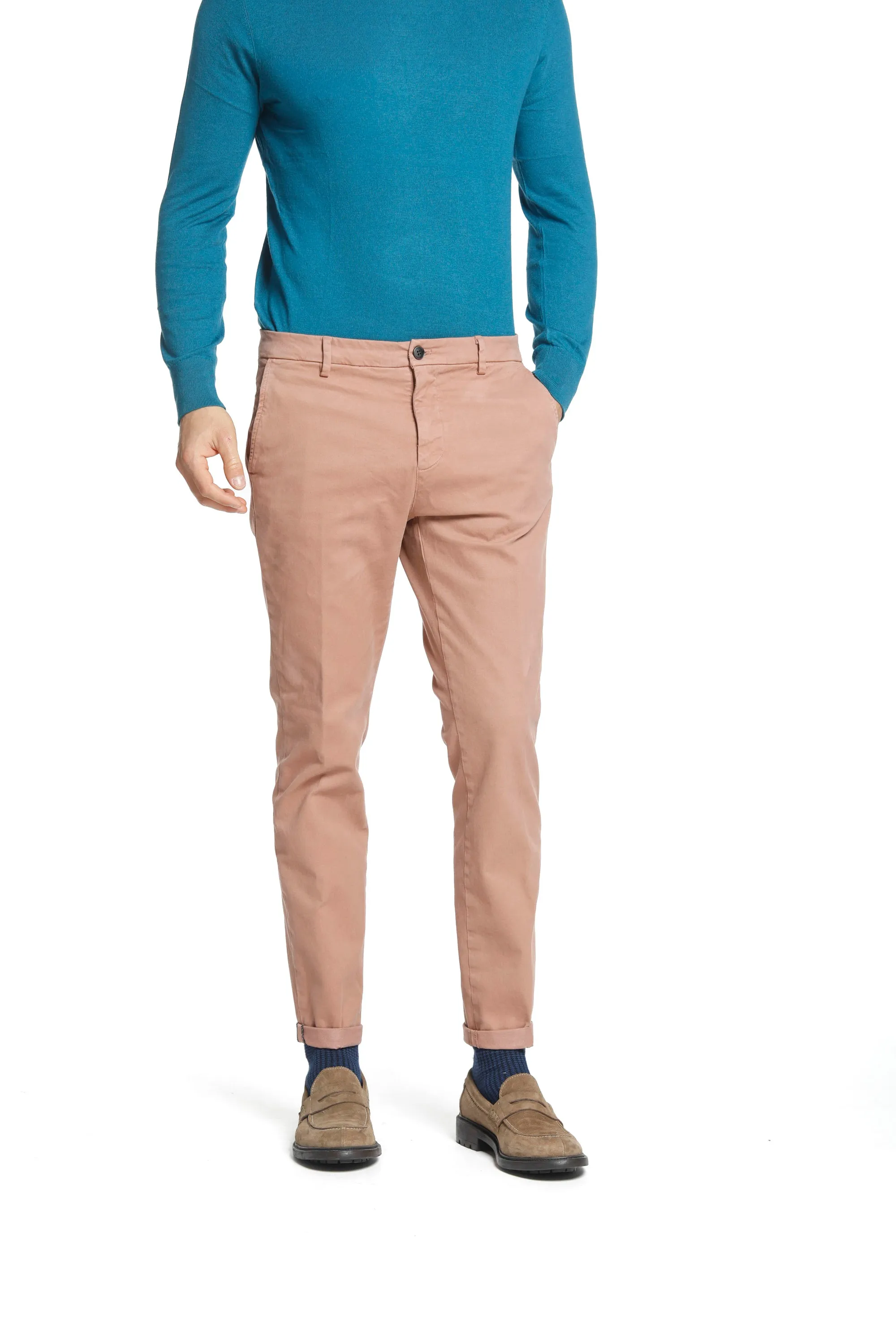 Osaka Style man chino pant in cotton modal stretch carrot fit sold by Mason's product image thumbnail 3