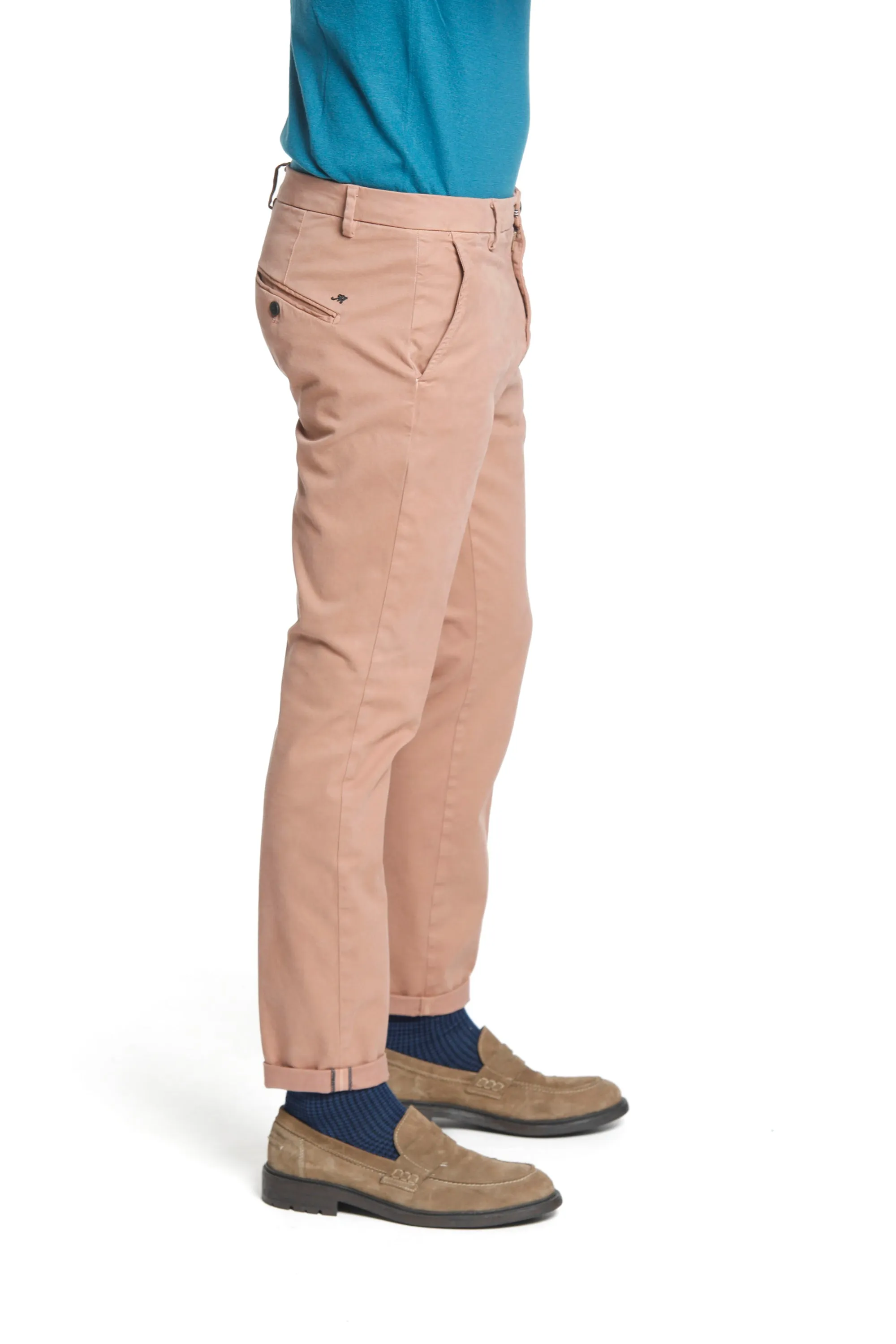 Osaka Style man chino pant in cotton modal stretch carrot fit sold by Mason's product image thumbnail 4