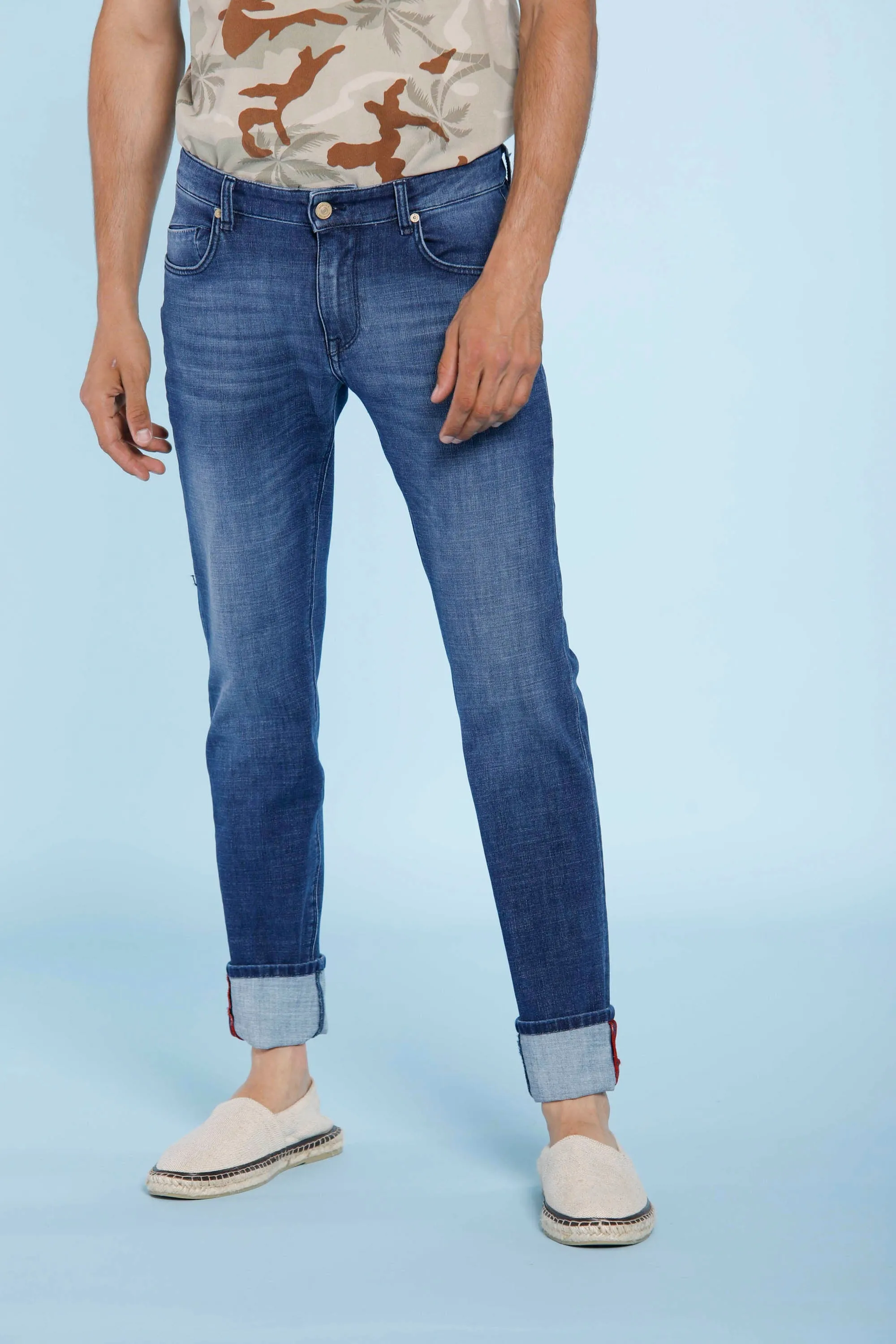 Harris man 5- Pocket pants in stretch cross denim slim sold by Mason's product image thumbnail 5