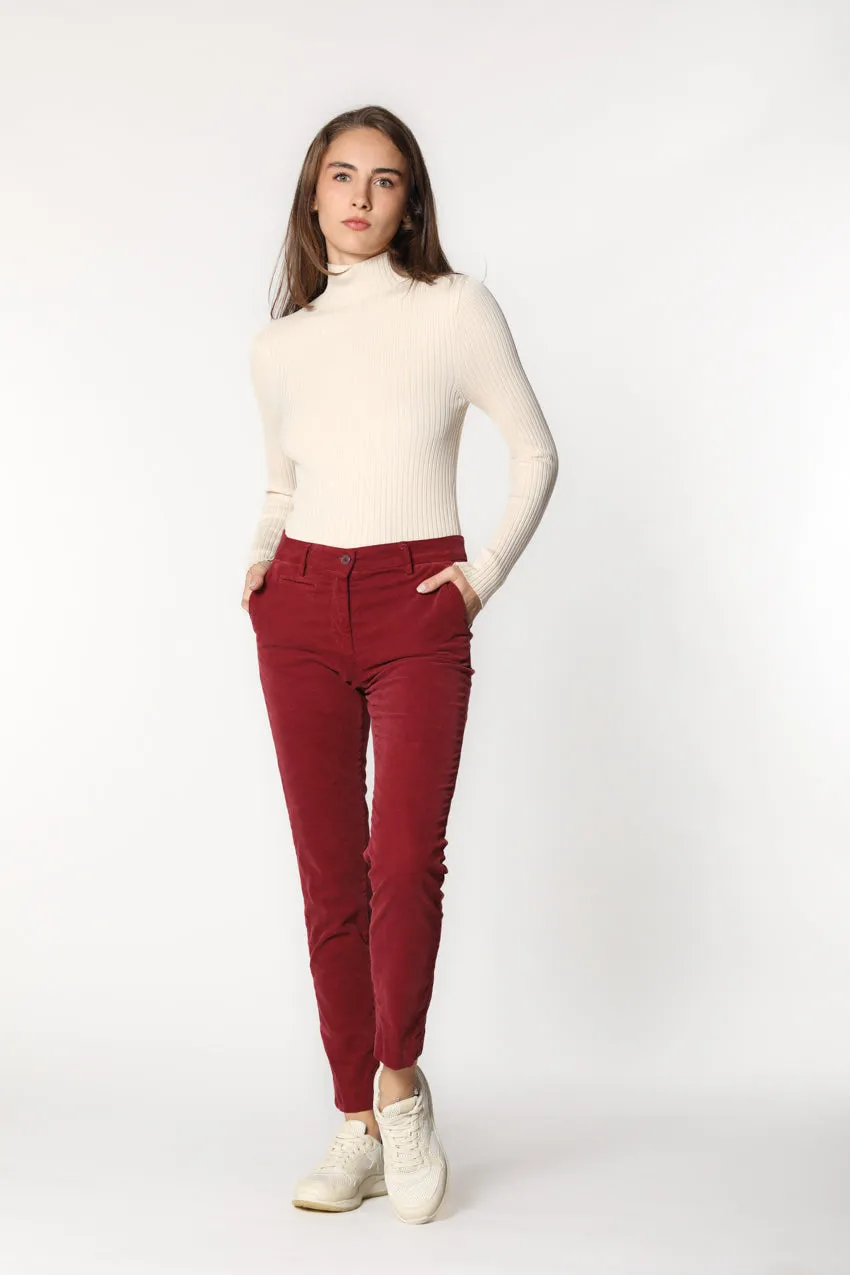 New York Slim woman velvet chino pants sold by Mason's