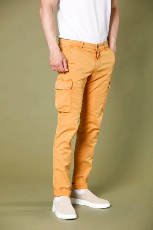 Chile men's cargo pants in stretch twill icon washing extra slim sold by Mason's