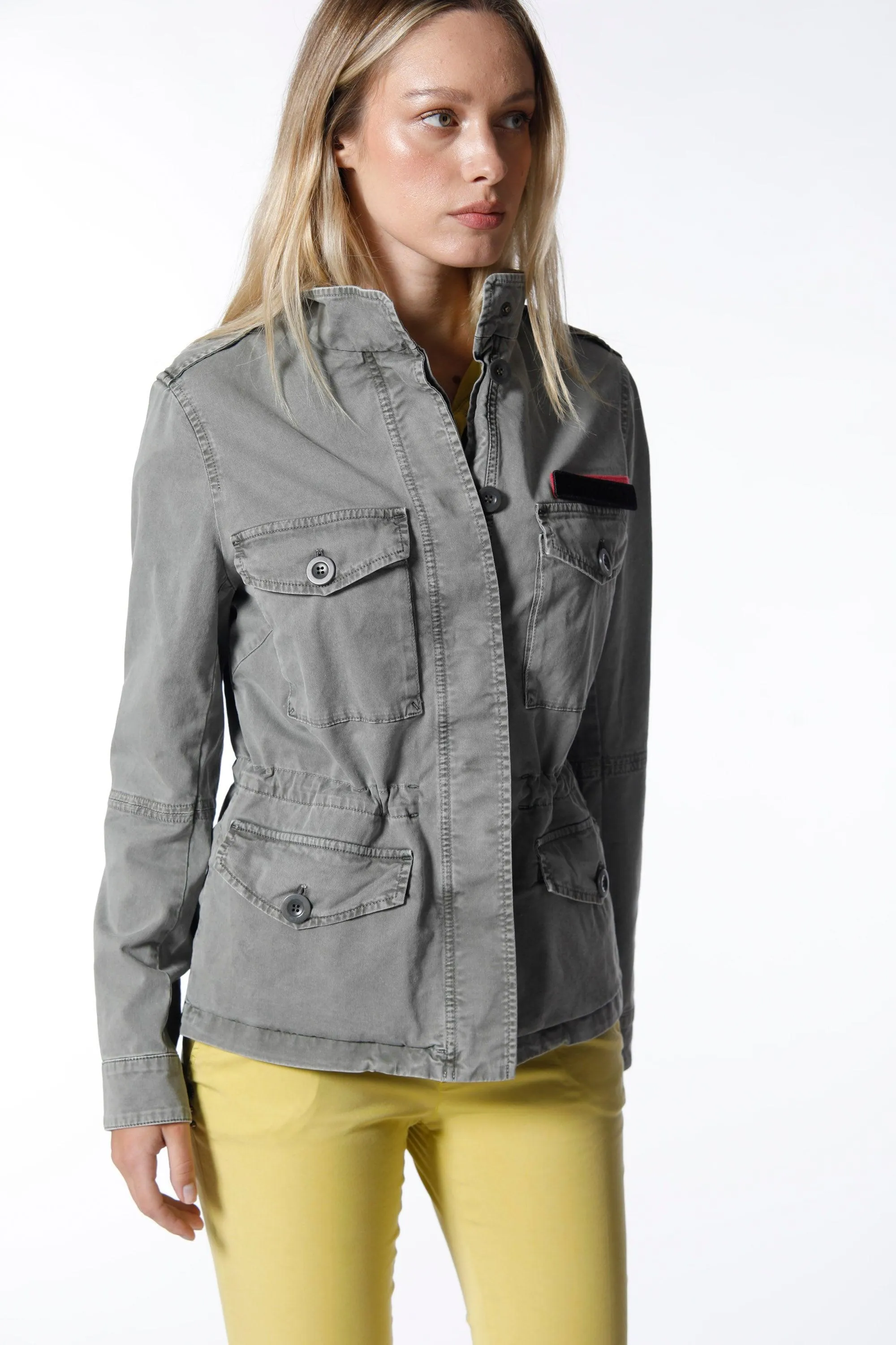 Eva woman field jacket in cotton icon washing with drawstring and patches sold by Mason's product image thumbnail 3