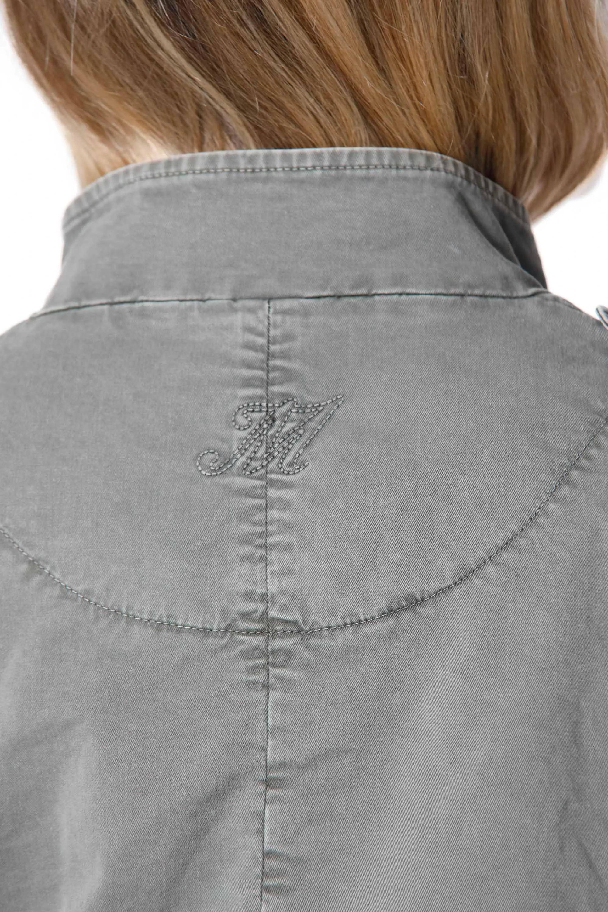 Eva woman field jacket in cotton icon washing with drawstring and patches sold by Mason's product image thumbnail 5