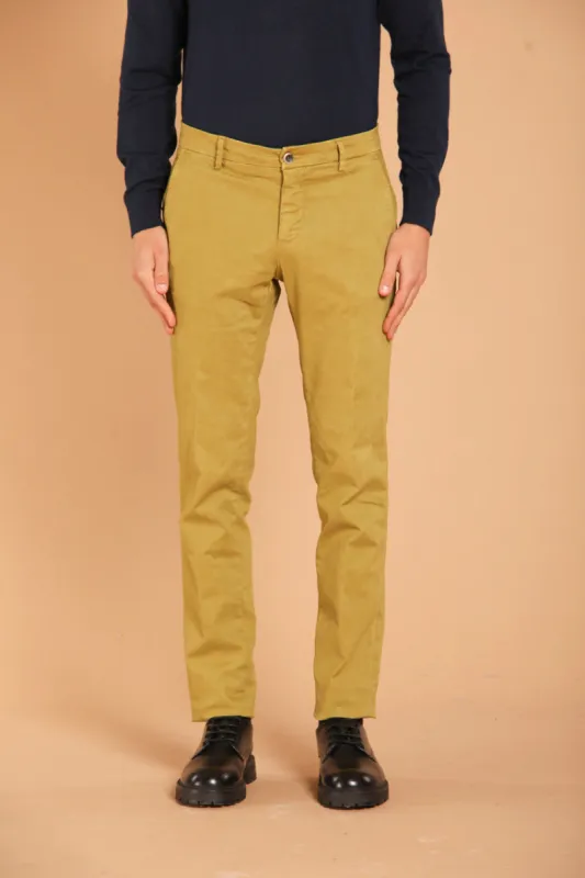 Milano men's chino pants in gabardine stretch extra slim fit ① sold by Mason's