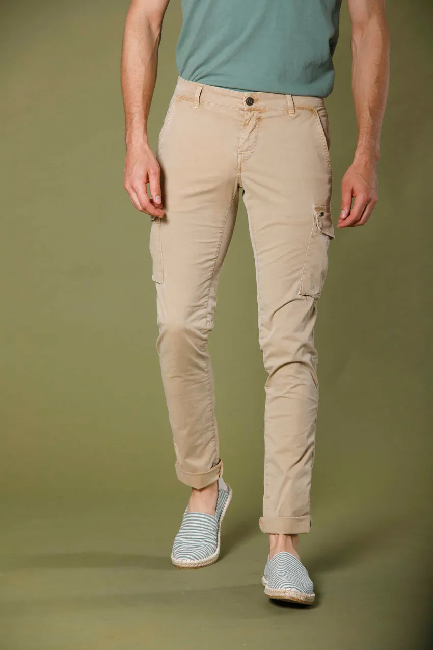 Chile men's cargo pants in stretch twill icon washing extra slim sold by Mason's
