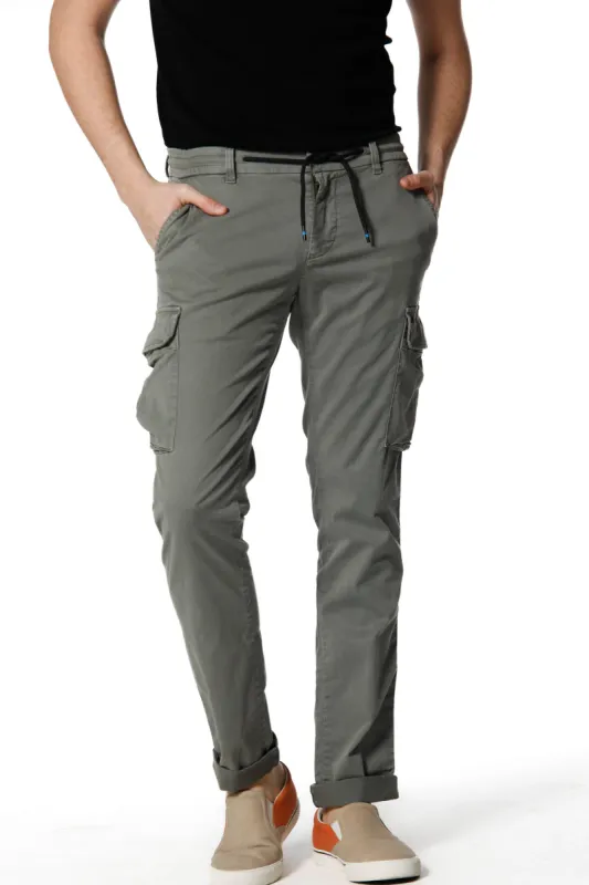 Chile Jogger man cargo pants in cotton and tencel extra slim sold by Mason's