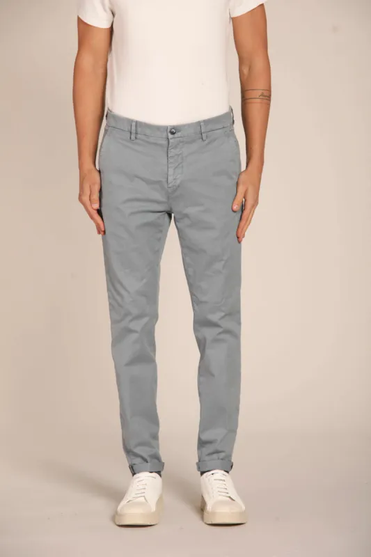 Osaka men's chino pants in cotton modal stretch carrot fit ① sold by Mason's