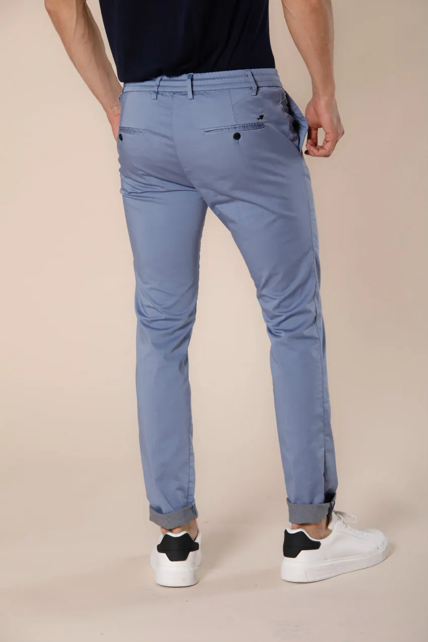 Milano Jogger Travel men's chino jogger in tecno travel stretch satin extra slim sold by Mason's product image thumbnail 4