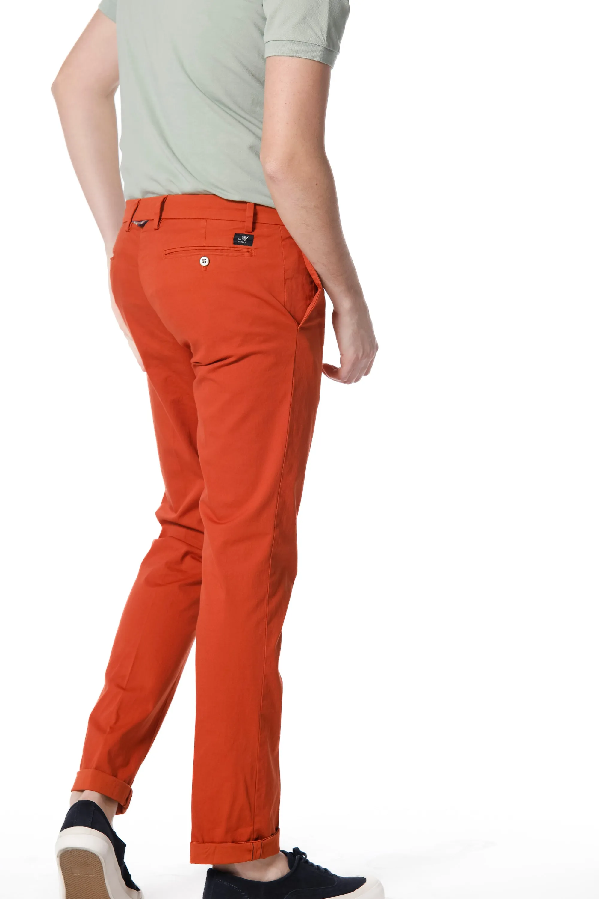 New York man chino pants in stretch satin regular ① sold by Mason's product image thumbnail 4