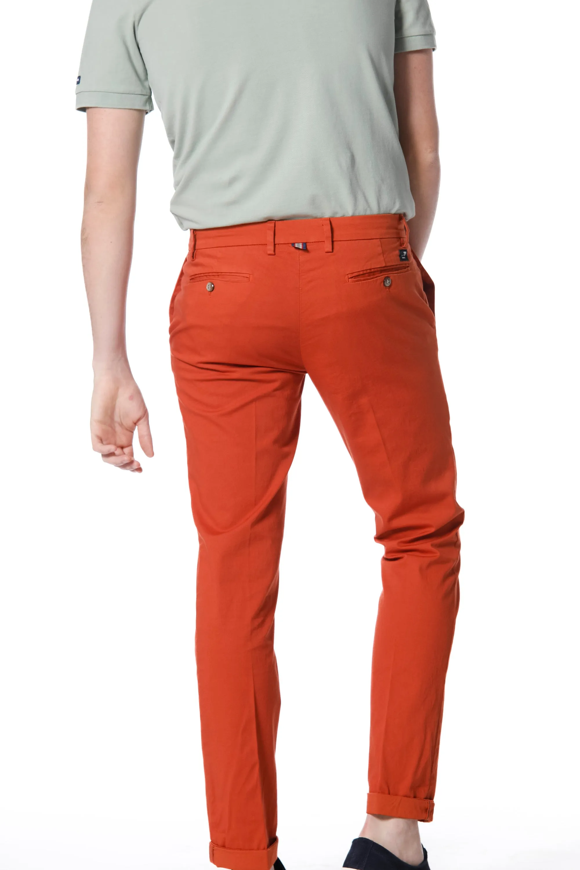 New York man chino pants in stretch satin regular ① sold by Mason's product image thumbnail 5