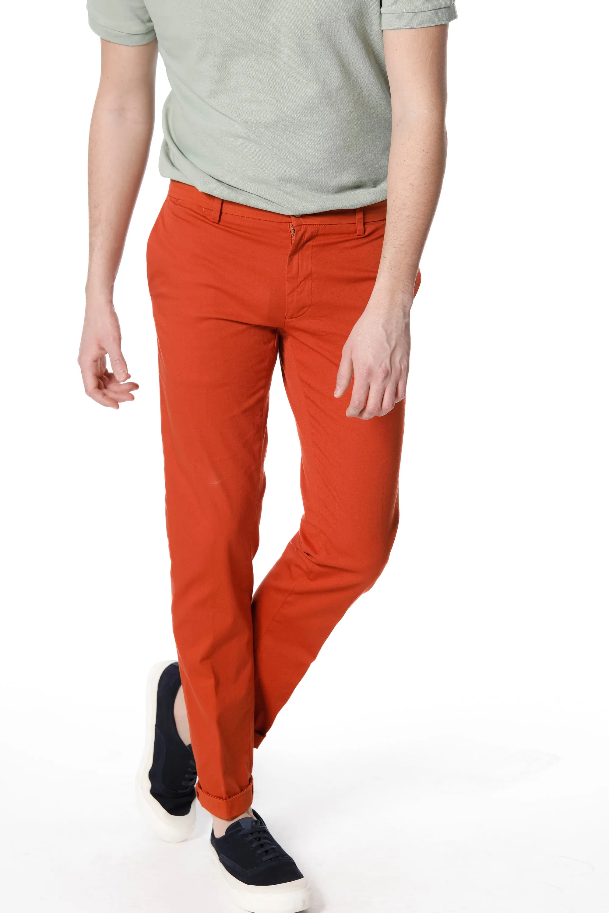 New York man chino pants in stretch satin regular ① sold by Mason's product image thumbnail 2