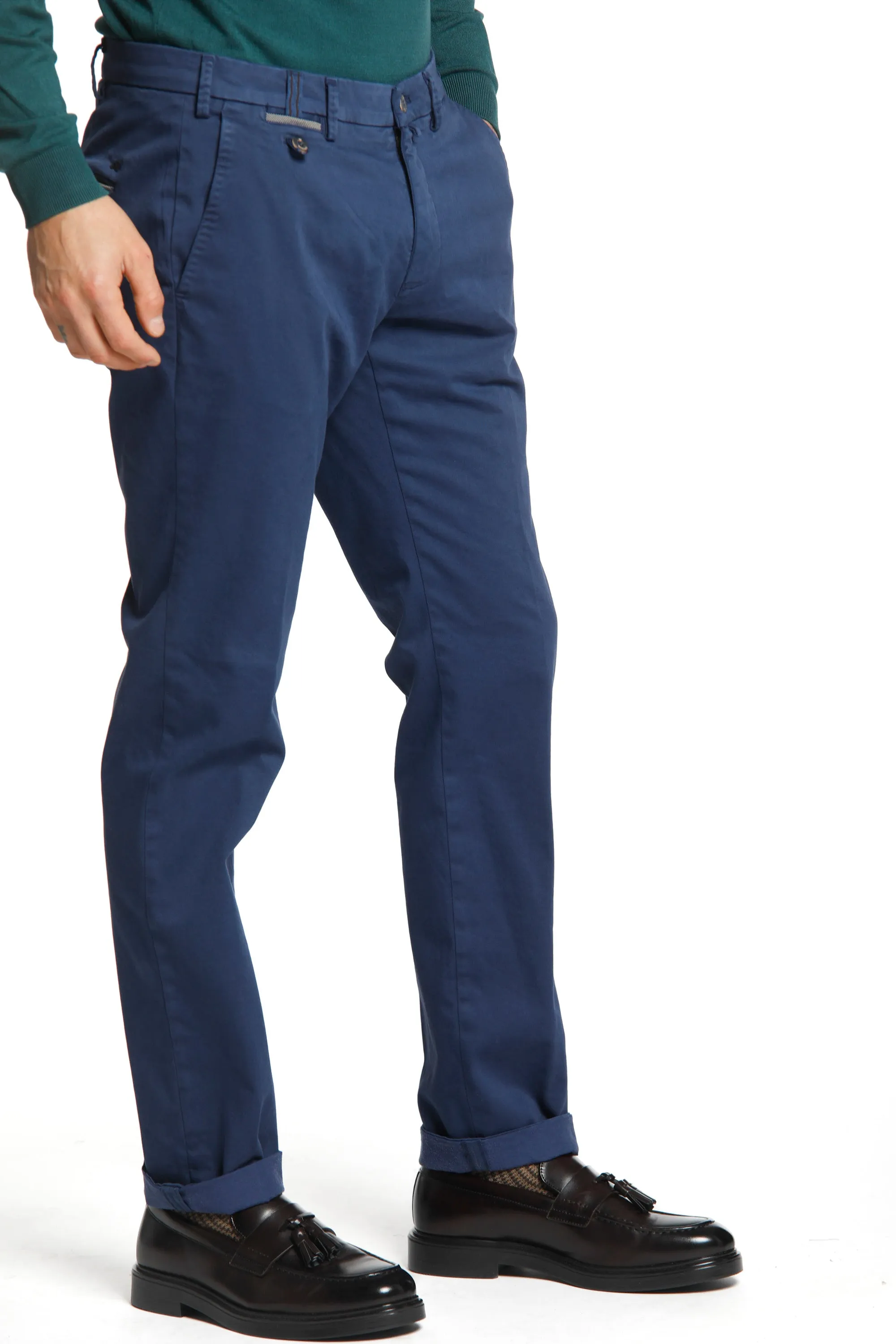 Torino Prestige man satin chino pants slim sold by Mason's product image thumbnail 2